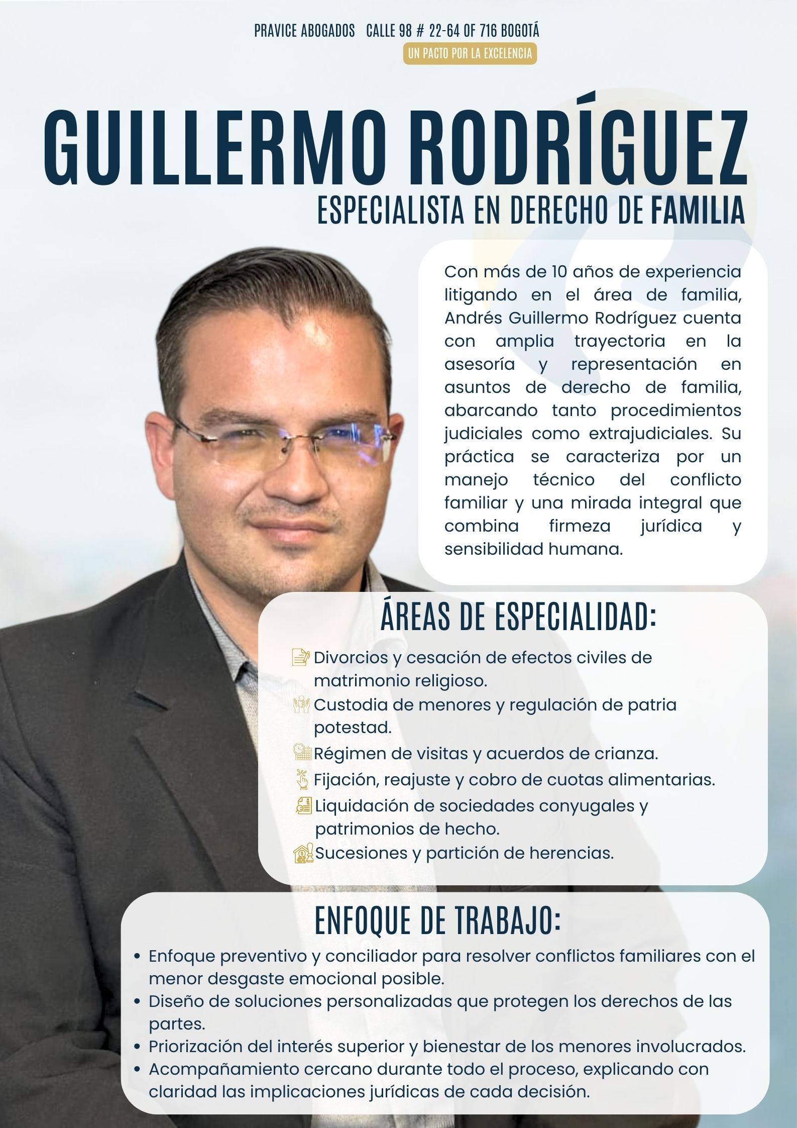 Guillermo Rodríguez abogado en derecho comercial en Bogotá Colombia